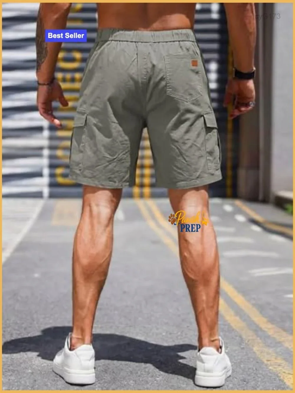 Cotton Drawstring Stretch Cargo Shorts 6 Pockets Men Casual Summer